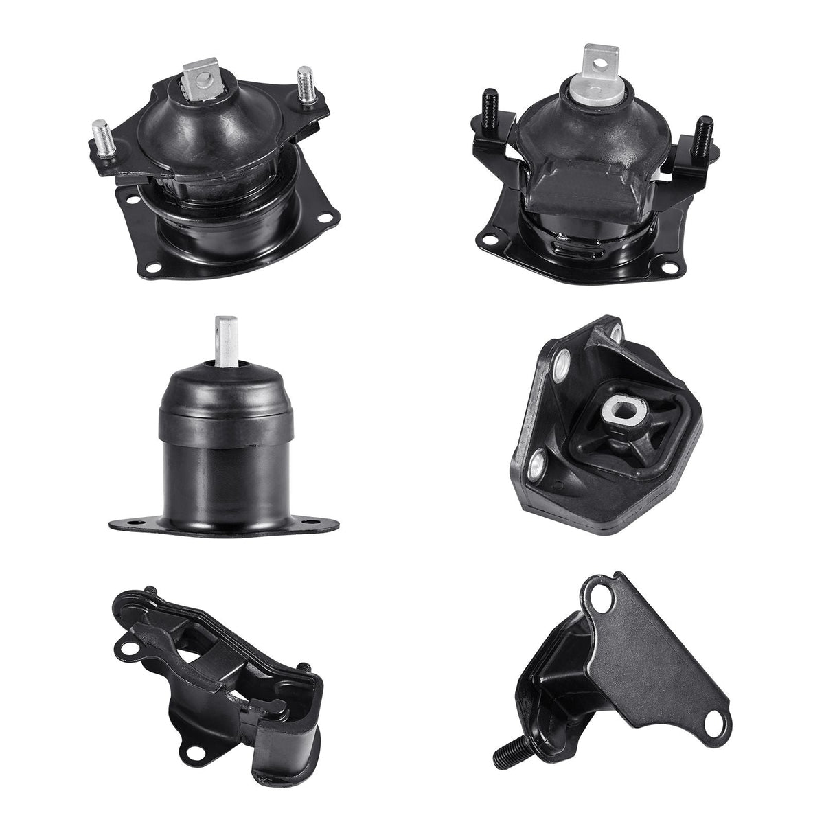Engine Motor Mount and Transmission Mount Kit Replacement, Set of 6, Compatible with 2003–2007 Honda Accord 3.0L V6, Replace OE# A4526HY, A4517, A4527HY, A4524, A4544, A4525, Secure Support
