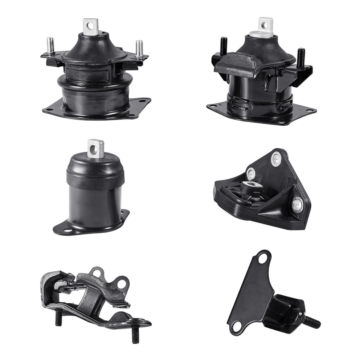 Engine Motor Mount and Transmission Mount Kit Replacement, Set of 6, Compatible with 2003–2007 Honda Accord 3.0L V6, Replace OE# A4526HY, A4517, A4527HY, A4524, A4544, A4525, Secure Support