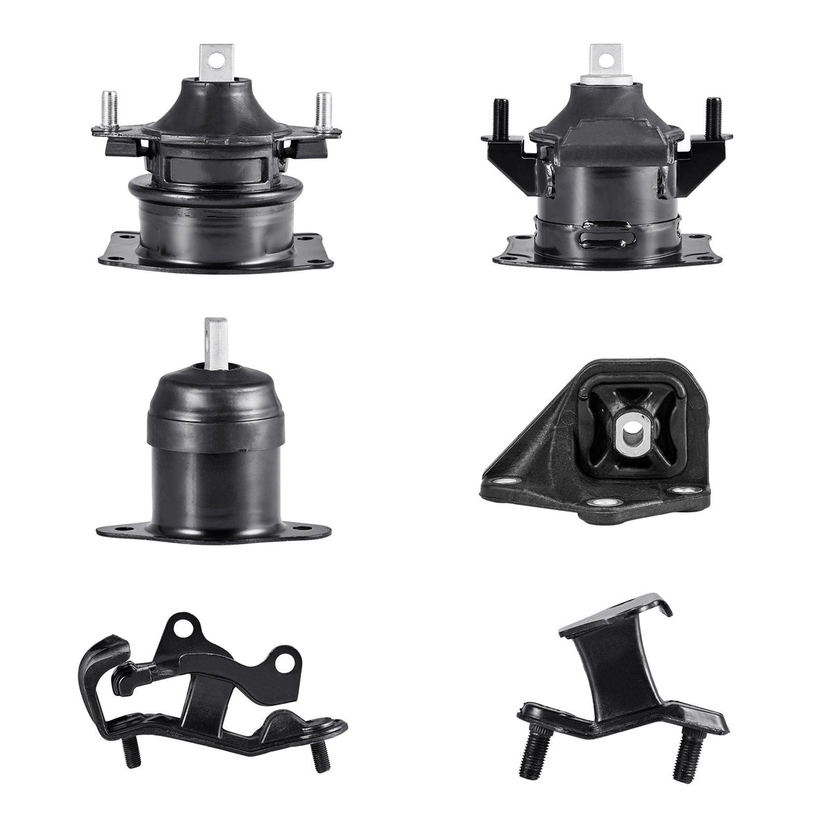 Engine Motor Mount and Transmission Mount Kit Replacement, Set of 6, Compatible with 2003–2007 Honda Accord 3.0L V6, Replace OE# A4526HY, A4517, A4527HY, A4524, A4544, A4525, Secure Support