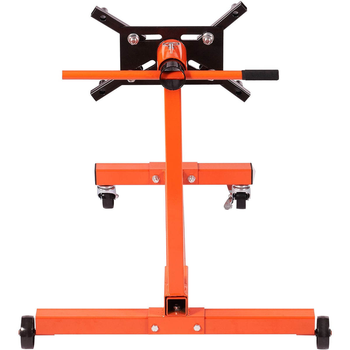 Engine Stand, 750 lbs (3/8 Ton) Rotating Engine Motor Stand with 360 Degree Adjustable Head, Cast Iron Motor Hoist Dolly, 4-Caster, 4 Adjustable Arms, for Vehicle Maintenance, Auto Repair