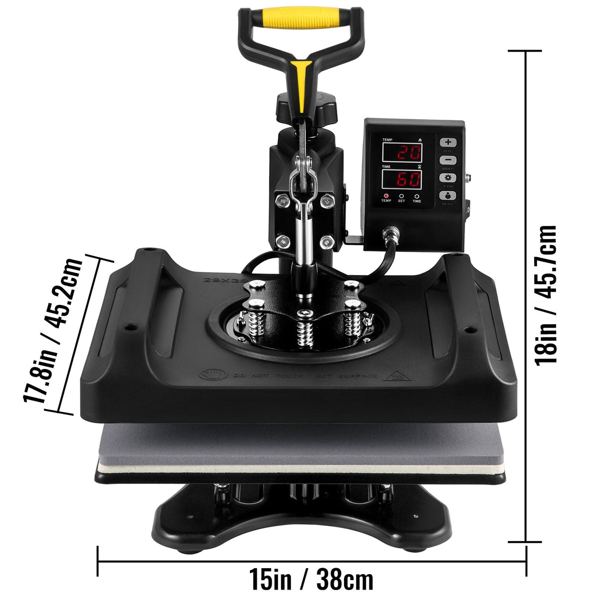 Enhanced Heat Press Device, ETL Safety Certified, 12x15 inch, 8-in-1 Energy Efficient Combo, Versatile Sublimation with 360° Swivel
