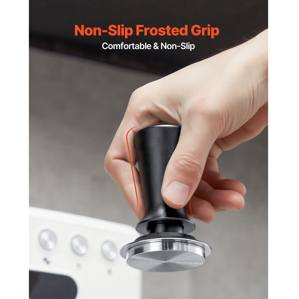 Espresso Tamper 51mm, Spring Loaded Coffee Tamper, 30 lbs Tamper Tool Espresso, Stainless Tamper with Non-Slip Grip