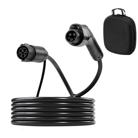EV Charger Extension Cable, 32Amp 21 ft J1772 Extension Cord Compatible with 120V-240V SAE J1772 Electric Vehicle Chargers, Level 1/Level 2 IP66 Heavy Duty Car Charging Cable with Carrying Bag