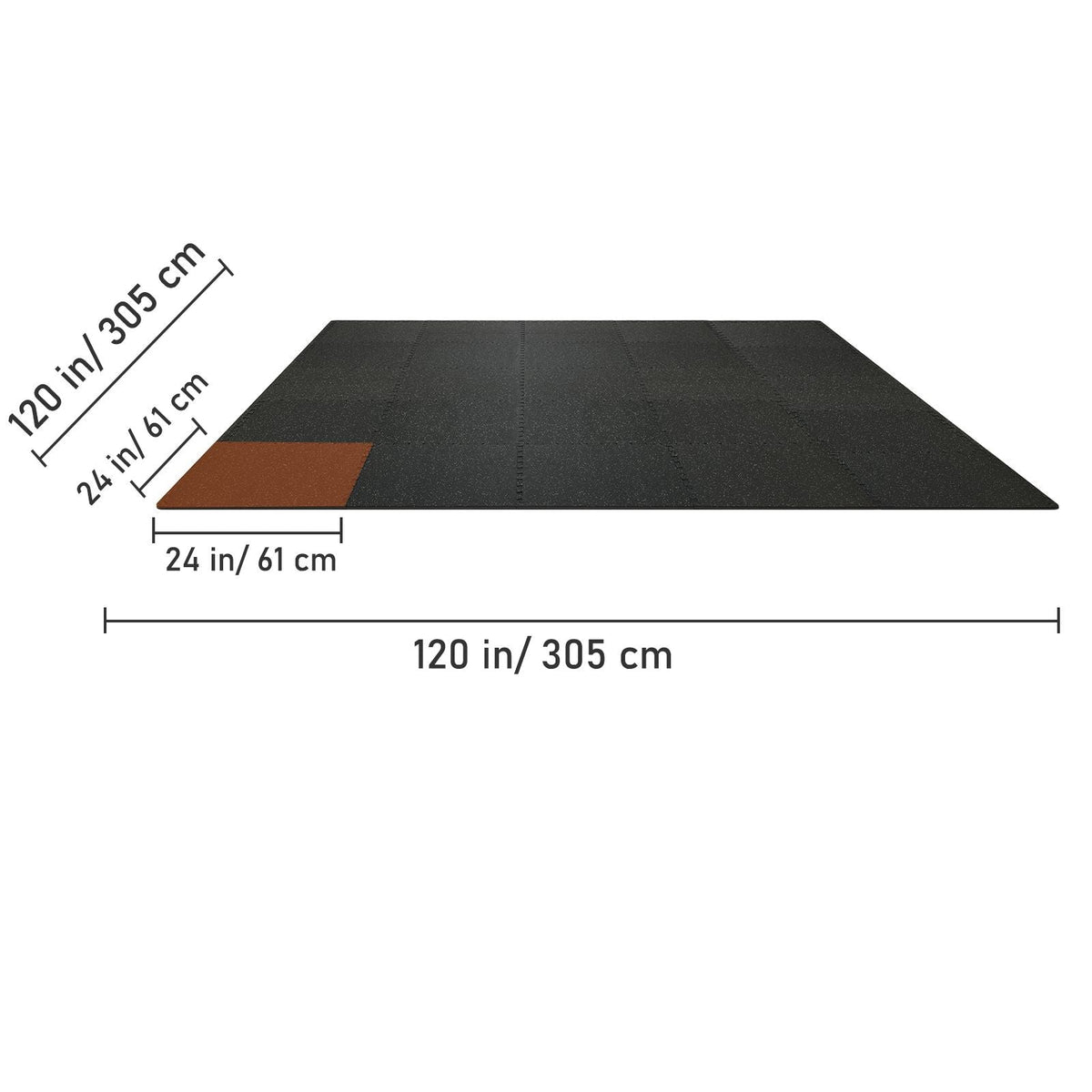 EVA Interlocking Foam Floor Mats, 0.56 in Thickened 25 Pcs Puzzle Rubber Tiles, 24 x 24 in Exercise Floor Mat for Workout & Fitness, Heavy Duty Flooring Mats for Home, Gym, Office-100 Sq Ft