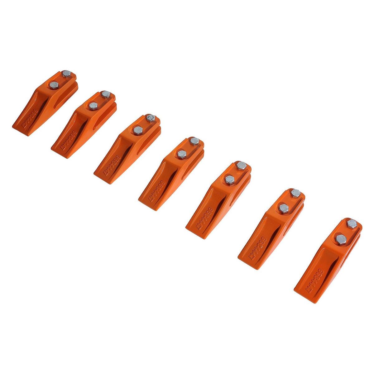 Excavator Bucket Teeth with Pins, 7 Pack 684447 Bucket Tooth Set Fits 5/8-in Buckets Edge, Heavy Duty 7.34 in Bolt on Digging Buckets Teeth Replacement for Skid Steer & Mini Excavator