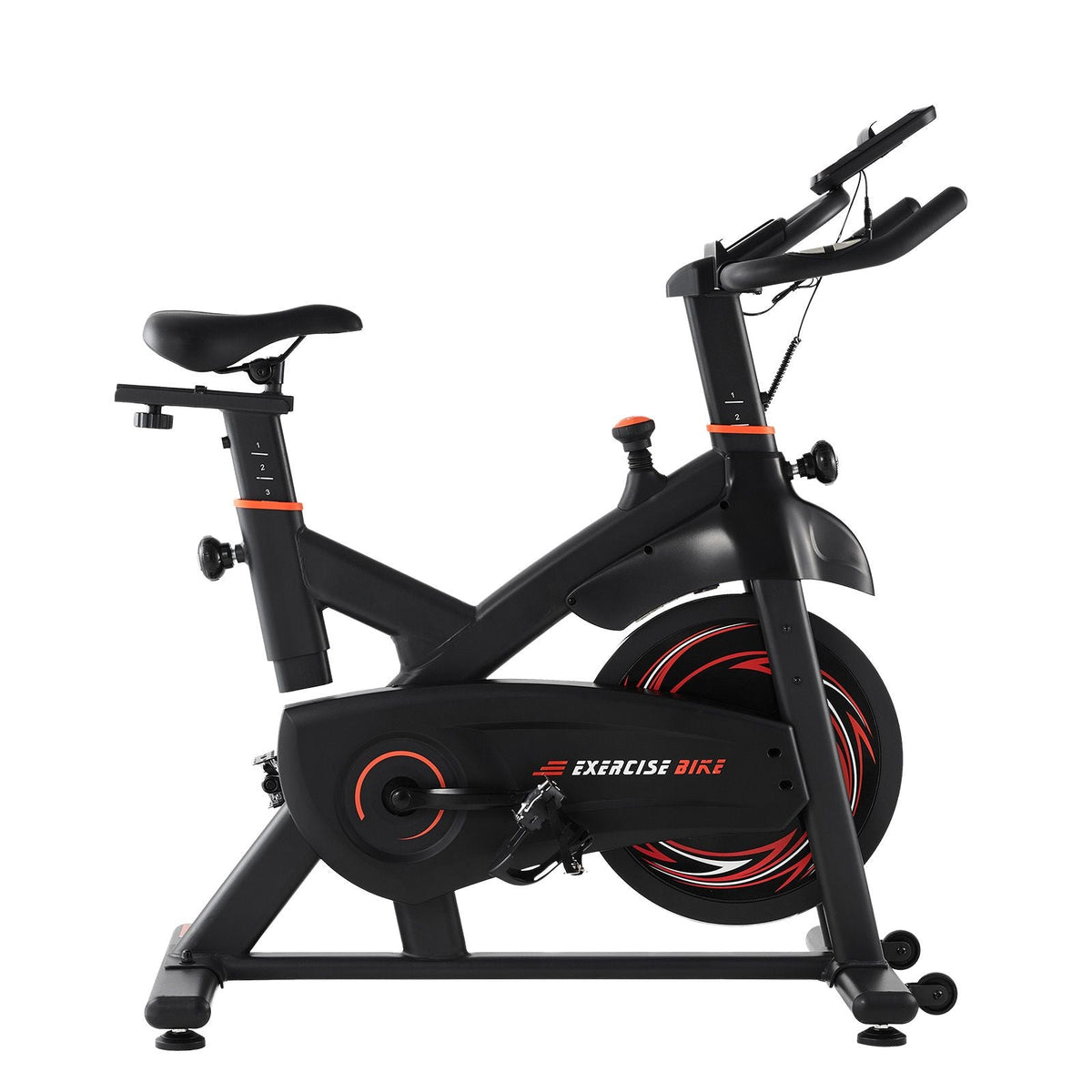 Exercise Bike, Adjustable Magnetic Resistance Stationary Bike, Indoor Cycling Bike for Home Cardio, Workout Bike with Silent Belt Drive, Comfortable Seat Cushion, LCD Monitor, and Heavy Flywheel
