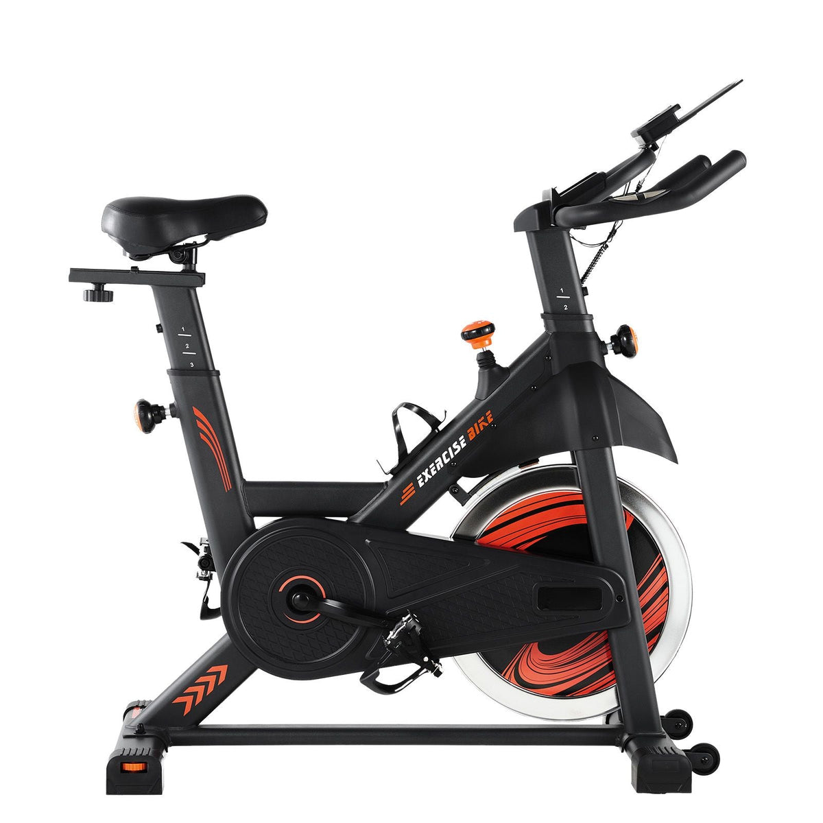 Exercise Bike, Adjustable Magnetic Resistance Stationary Bike, Indoor Cycling Bike for Home Cardio, Workout Bike with Silent Belt Drive, Comfortable Seat Cushion, LCD Monitor, and Heavy Flywheel
