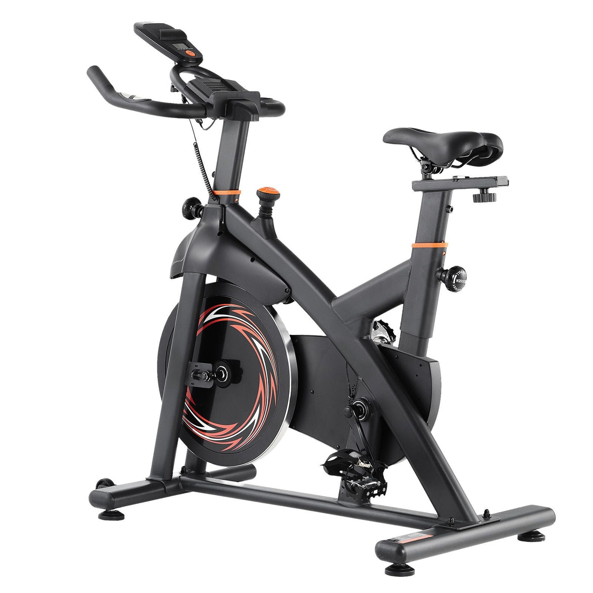 Exercise Bike, Adjustable Magnetic Resistance Stationary Bike, Indoor Cycling Bike for Home Cardio, Workout Bike with Silent Belt Drive, Comfortable Seat Cushion, LCD Monitor, and Heavy Flywheel