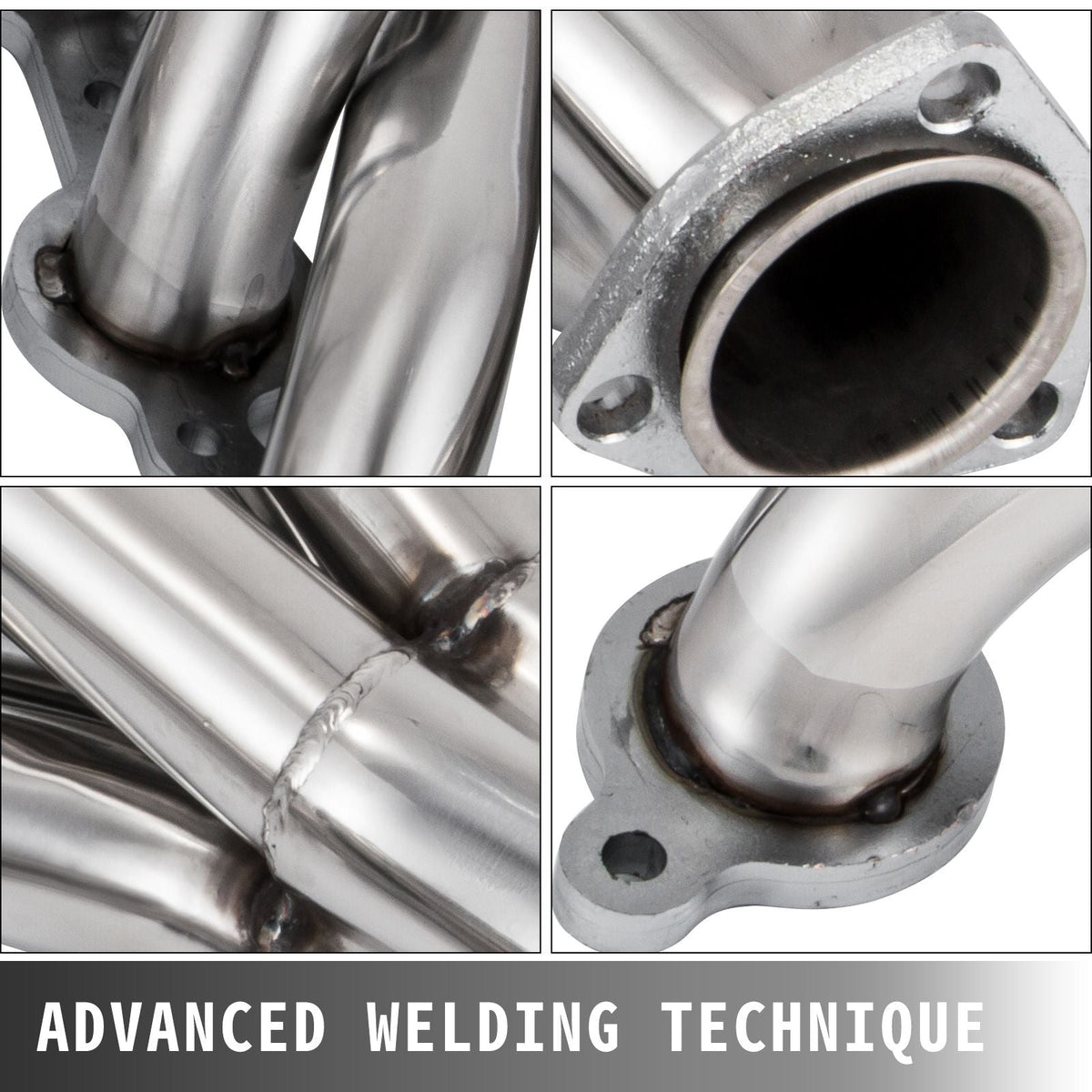 Exhaust Header Set 1 3/4" Exhaust Turbo Headers, Stainless Steel Exhaust Manifold Headers, Shorty Engine Conversion LS Swap Exhaust Headers for Chevy LS1 LS2 LS3 LS6 LS10 SUV/Truck Car