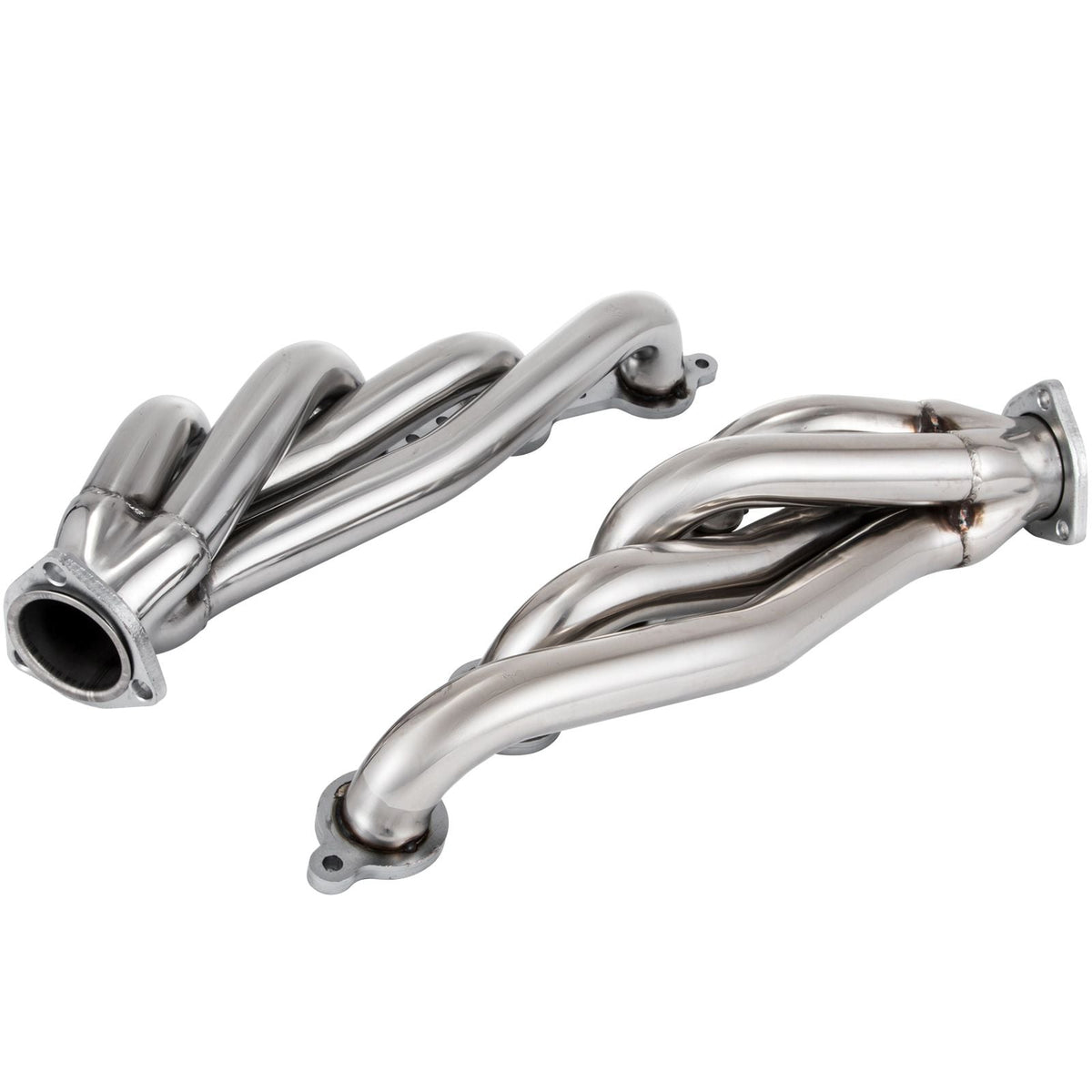 Exhaust Header Set 1 3/4" Exhaust Turbo Headers, Stainless Steel Exhaust Manifold Headers, Shorty Engine Conversion LS Swap Exhaust Headers for Chevy LS1 LS2 LS3 LS6 LS10 SUV/Truck Car