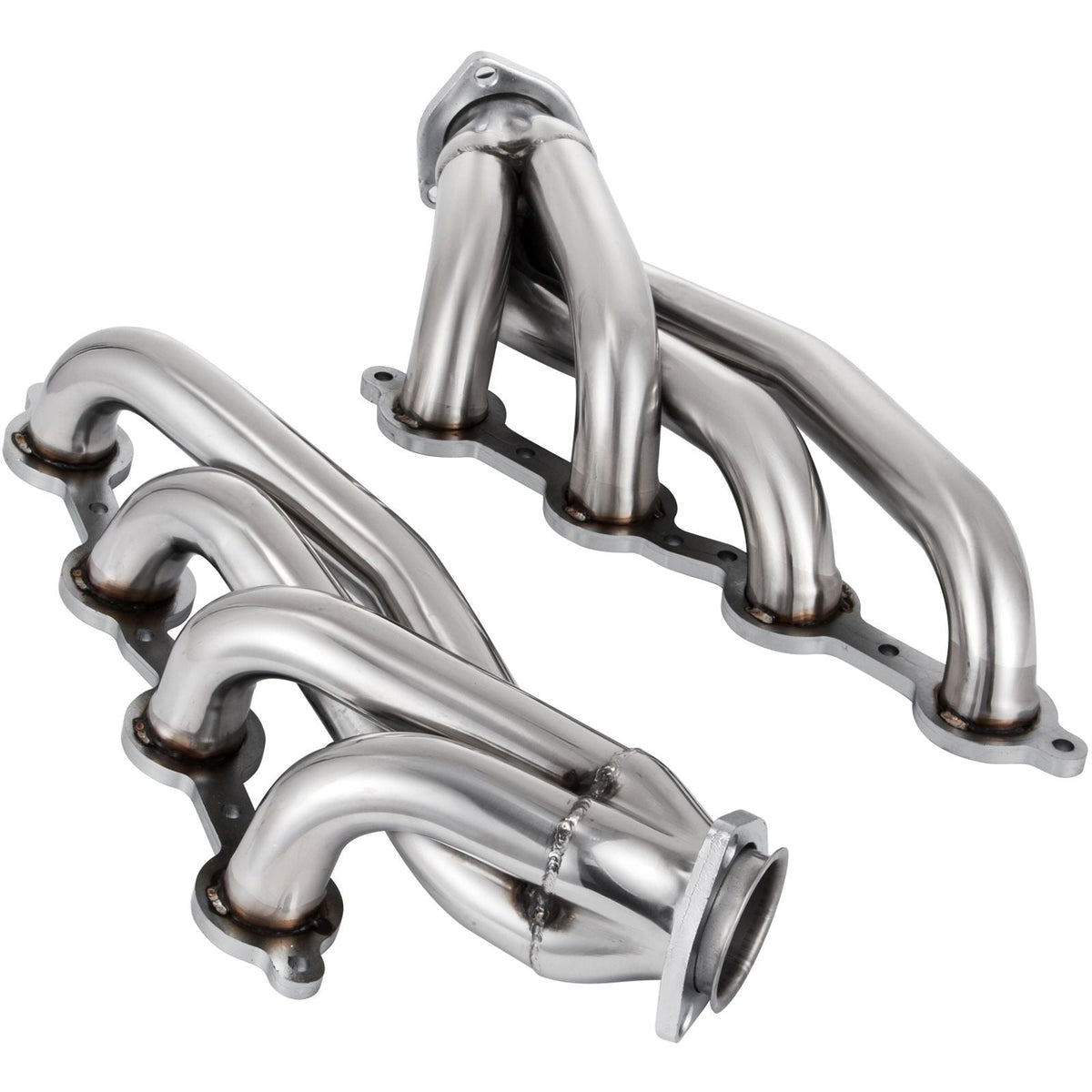Exhaust Header Set 1 3/4" Exhaust Turbo Headers, Stainless Steel Exhaust Manifold Headers, Shorty Engine Conversion LS Swap Exhaust Headers for Chevy LS1 LS2 LS3 LS6 LS10 SUV/Truck Car