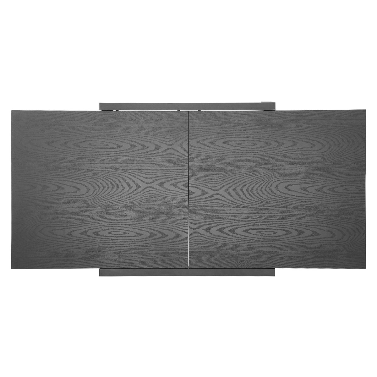 Expandable Outdoor Patio Dining Table, 32–63 inch Rectangular Backyard Bistro Tables for 4-6, Aluminum Frame Metal Steel Slat , All-Weather Large Furniture for Lawn Garden Porch, Dark Gray