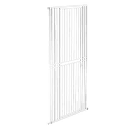 Extra Tall Pet Gate for Cats, 28-34 in Adjustable Width, 78.7 in High Dog Gate, with Pressure Mount Kit and Wall Mount Kit, 1.2 in Narrow Bar Spacing, for Stairs, Doorways, and House, White