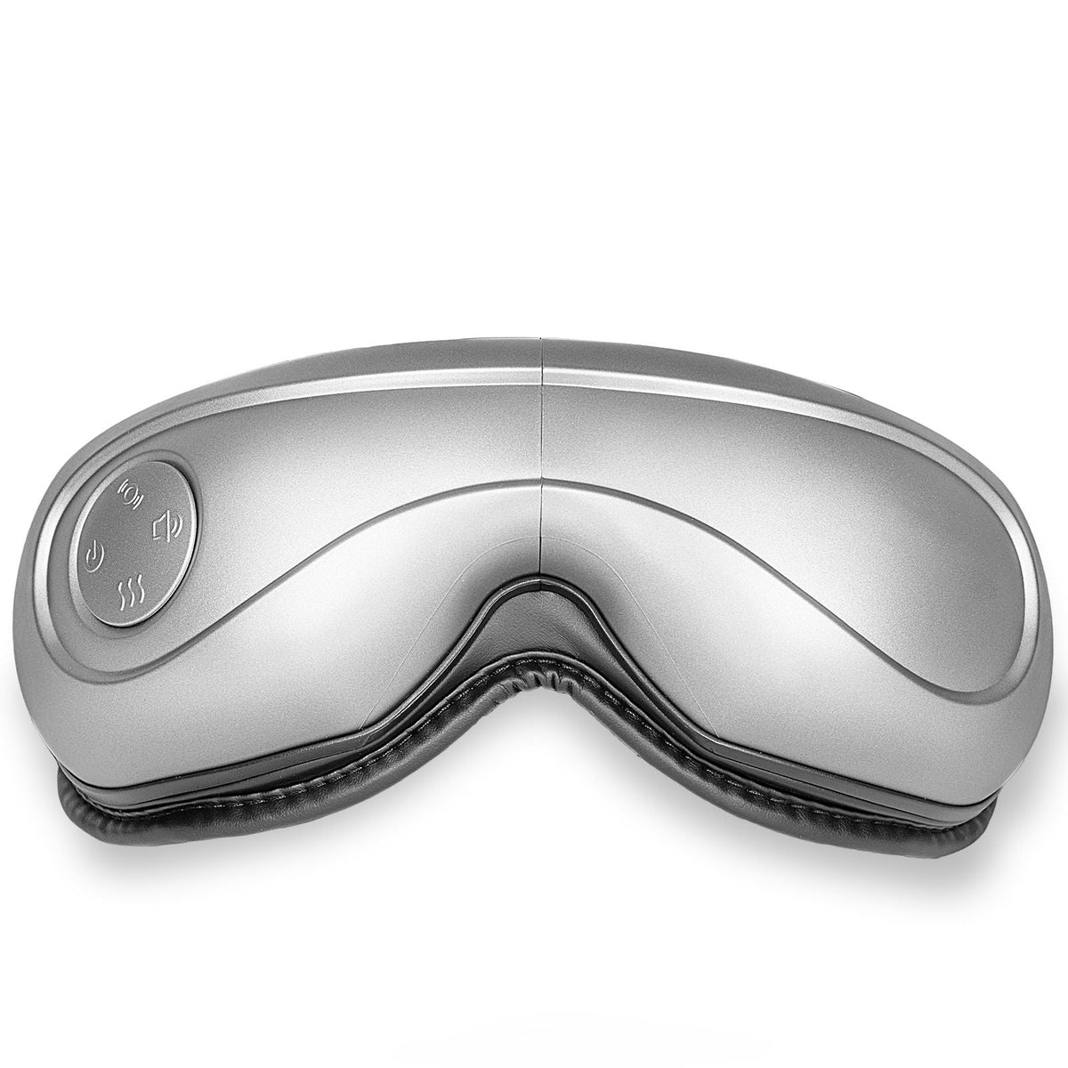 Eye Massager with Heat, Heated Eye Massage Mask with 5 Modes and Bluetooth Music, 180° Foldable Eye Care Massager for Migraines, Eye Strain, Dark Circles, Ideal Gift for Mom/Dad, Gray