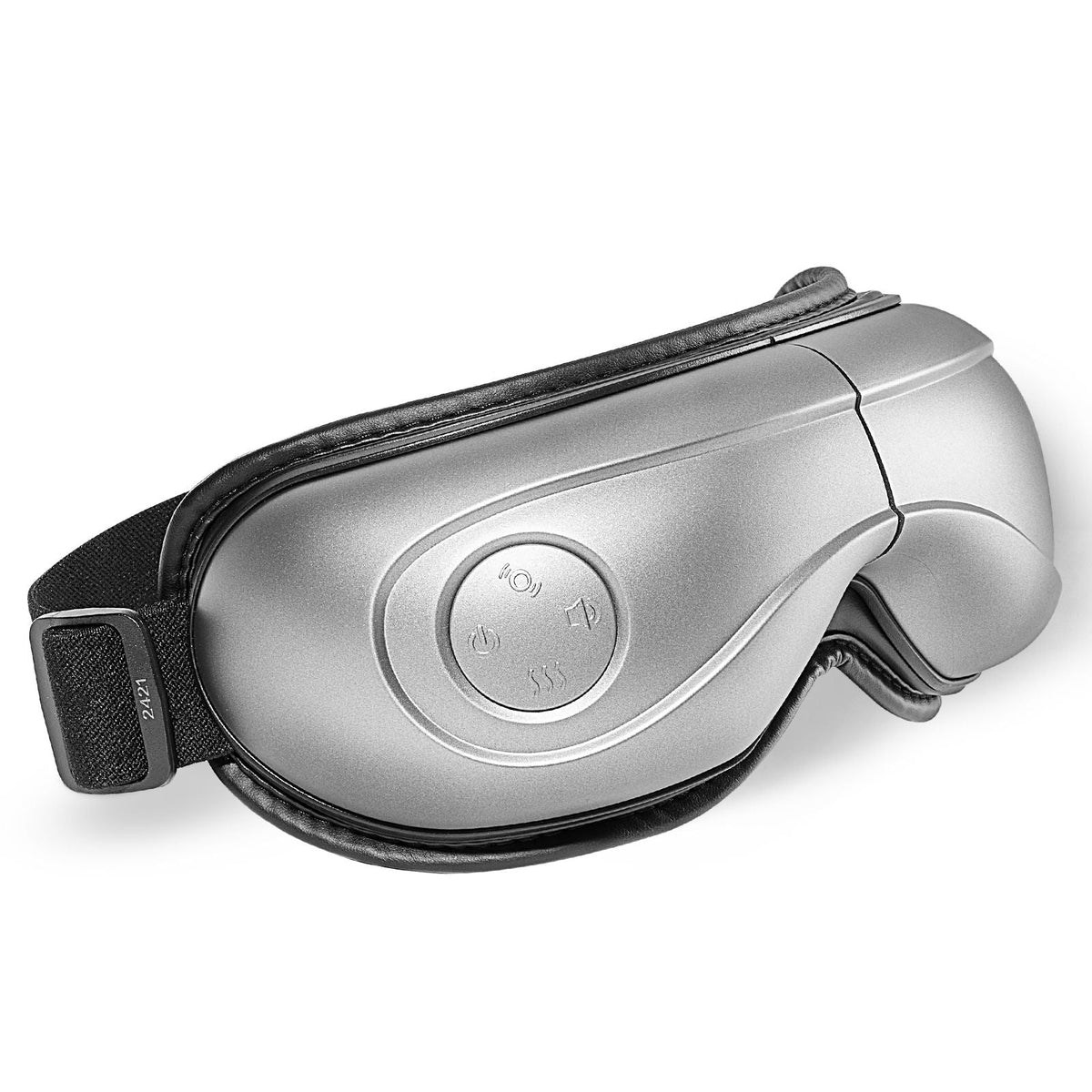 Eye Massager with Heat, Heated Eye Massage Mask with 5 Modes and Bluetooth Music, 180° Foldable Eye Care Massager for Migraines, Eye Strain, Dark Circles, Ideal Gift for Mom/Dad, Gray