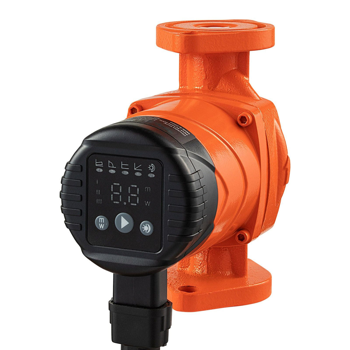 F-007E-1F1 High Efficiency Circulator Pump, 16 GPM, 120V 20 ft Cast Iron Hot Water Recirculating Circulation Pump, 1 in Flange Connection, Check Valve, Quiet Operation, for Home Heating System