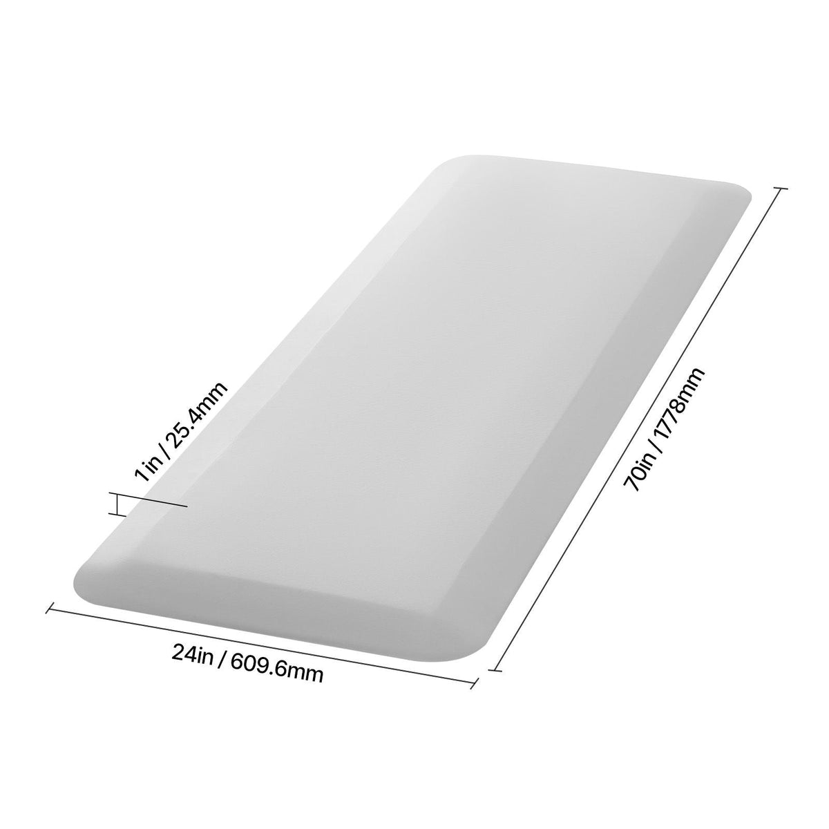 Fall Mat for Elderly, 1-inch Thickened Fall Prevention Pad with Beveled Edge, Anti-Slip Bedside Safety Floor Mat for Seniors, Handicaps, Patients (24 x 70 inch)