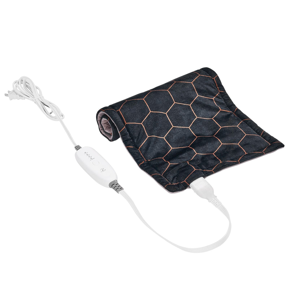 Far Infrared Heating Pad, 12" x 24" Weighted Heating Pad with Far Infrared Therapy, 4 Temperature Settings, 2-hour Auto-off, Electric Heating Pad for Back Neck Shoulder Abdomen Pain Relief