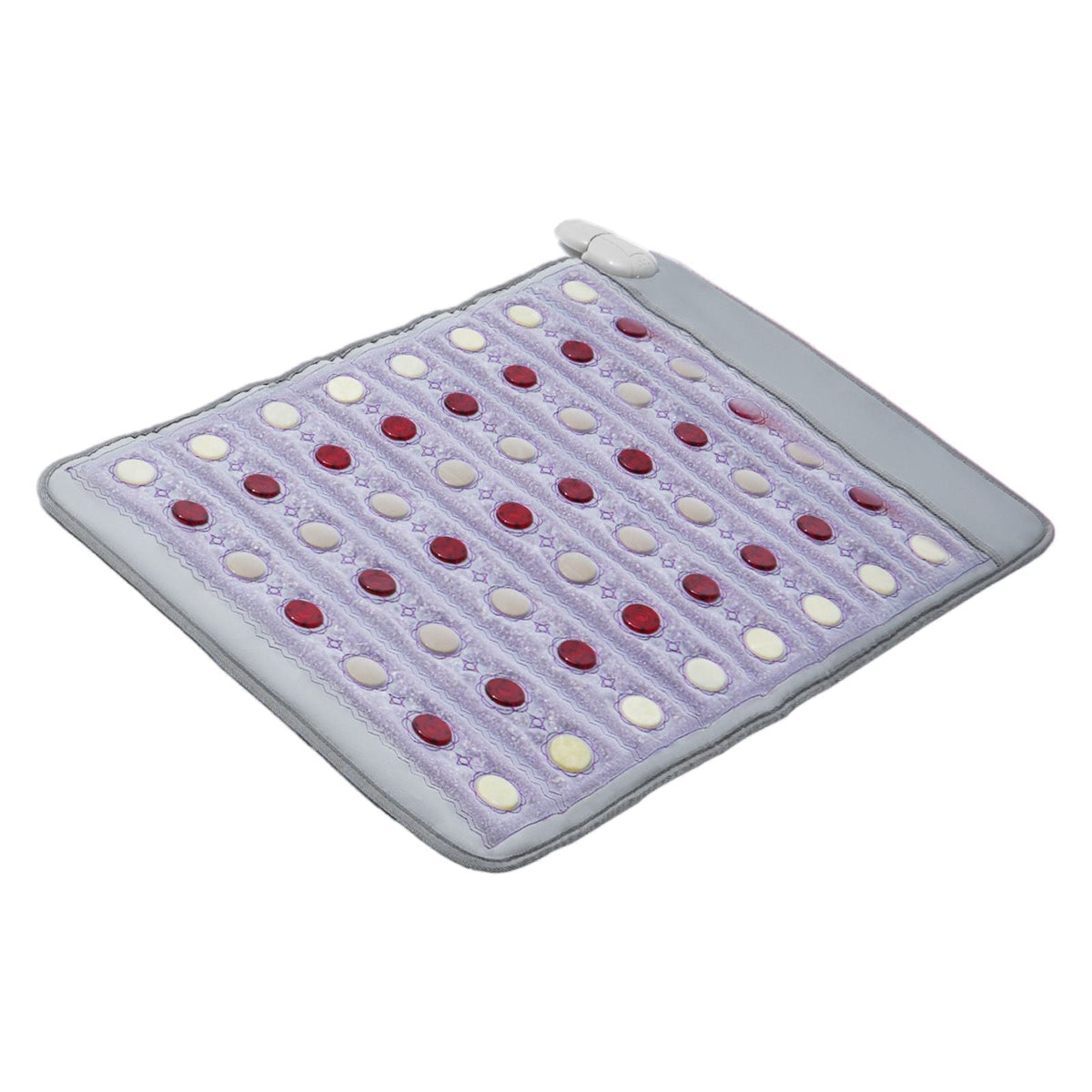 Far Infrared Heating Pad, Amethyst Heating Pad with Jade & Tourmaline Stones, 660nm Photon Light & Negative Ions, 103-159 F Hot Gemstones Mat with 0-12 Hours Timer for Pain Relief (32" x 20")