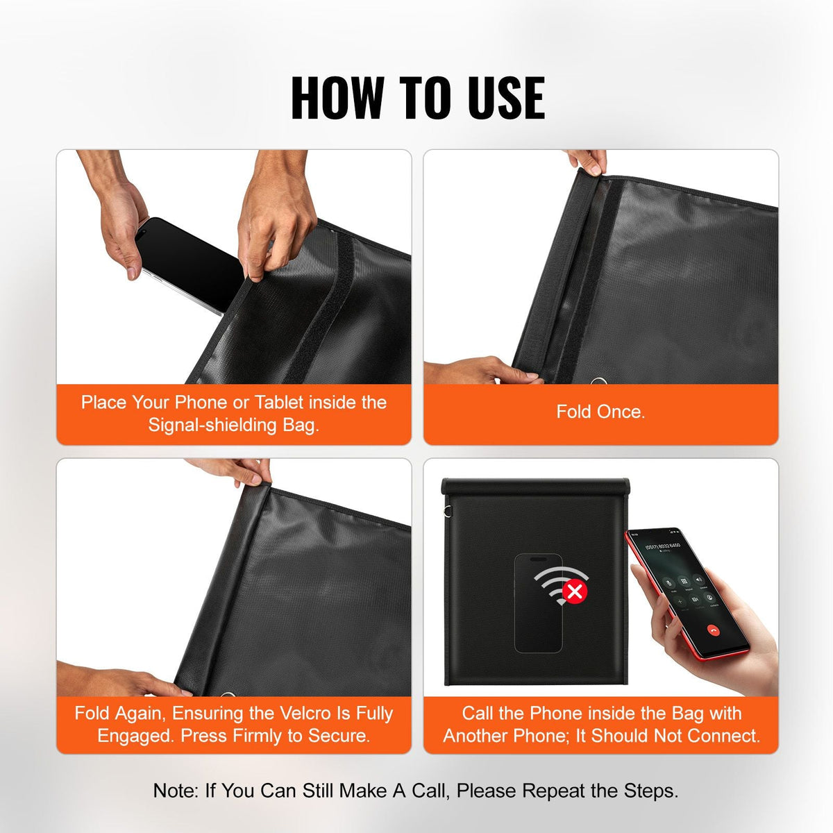 Faraday Bags, 4 Pack Faraday Pouch Set for Laptop (16.9x15"), Tablet (13x10.2"), Phone (7.87x4.7") & Radio (10.6x7.8"), Fireproof Signal Blocking Holder, Anti-Theft & Anti-Hacking Pouch Blocker
