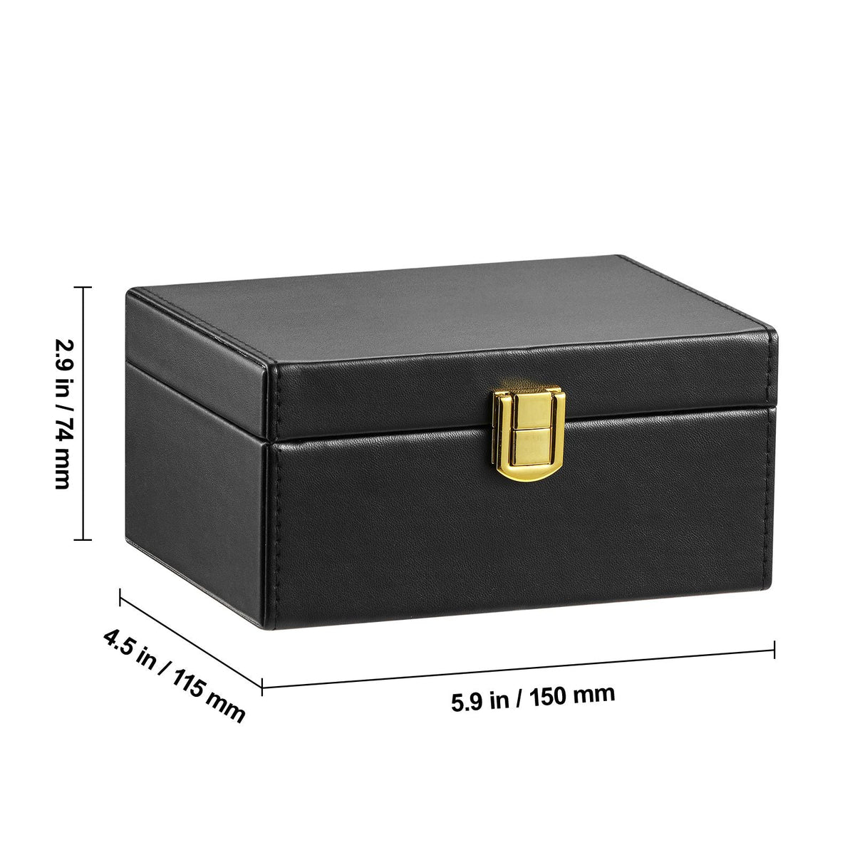 Faraday Box, PU Leather Signal Blocking Holde, Keyless Fob Protector Shielding for WiFi, RFID, GPS, Bluetooth & 5G, Anti-Theft Box and Anti-Hacking Case Blocker, Black(5.9 x 4.5 x 2.9")