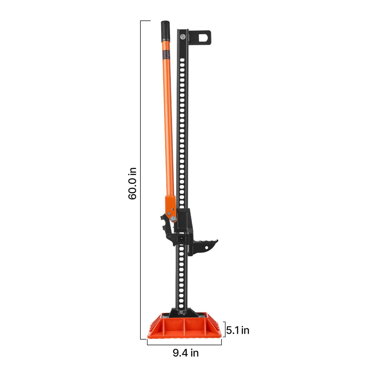 Farm Jack with Base, 60" Utility High Lift Farm Jack, 3.18 Ton (7,000 lbs) Capacity Ratcheting Off Road Utility Jacks, Heavy-Duty Lift Jacks with 5.12"-54.33" Lifting Range for Tractor, Truck