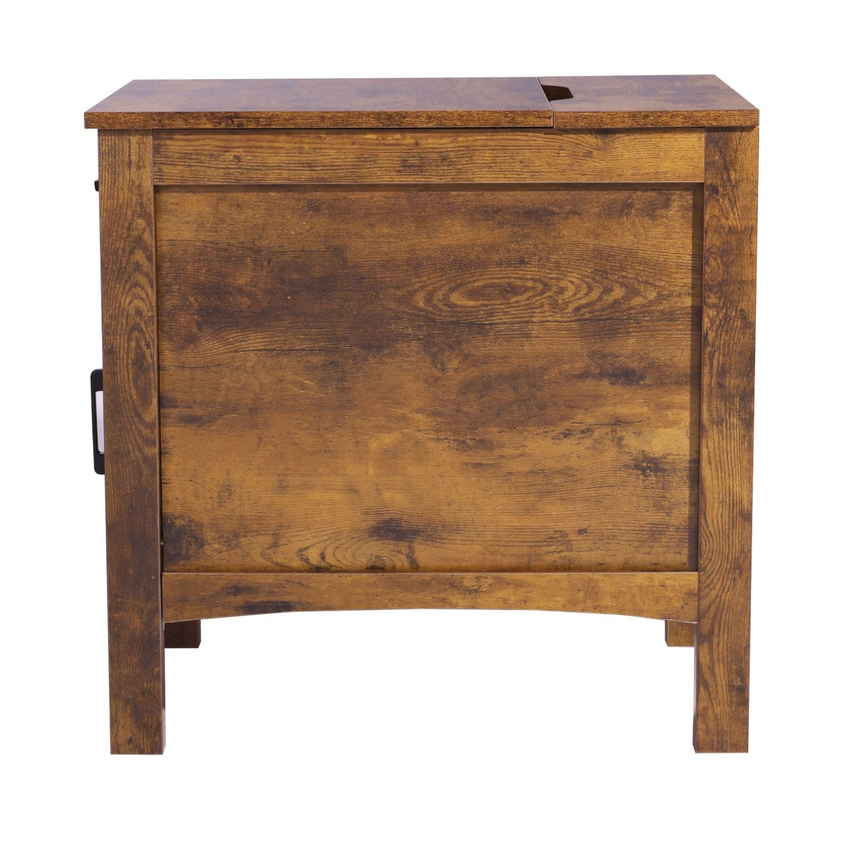 Farmhouse End Table, Nightstand with Charging Station, 3 Tiers End Table with Storage Cabinet and 1 Drawer, Side Table with USB Ports and Outlets, Ideal for Living Room, Bedroom, Burlywood