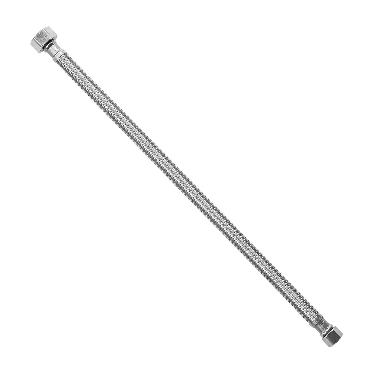 Faucet Hose Connector, 16-Inch Length, 3/8 Inch Comp x 1/2 Inch FIP 10-Pack Braided Stainless Steel Faucet Supply Line, Faucet Hose Connects Kitchen Bathroom Sink to Water Supply, Certified Safe