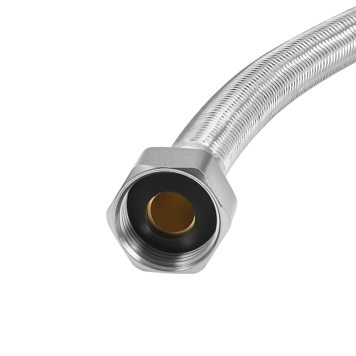 Faucet Hose Connector, 16-Inch Length, 3/8 Inch Comp x 1/2 Inch FIP 10-Pack Braided Stainless Steel Faucet Supply Line, Faucet Hose Connects Kitchen Bathroom Sink to Water Supply, Certified Safe