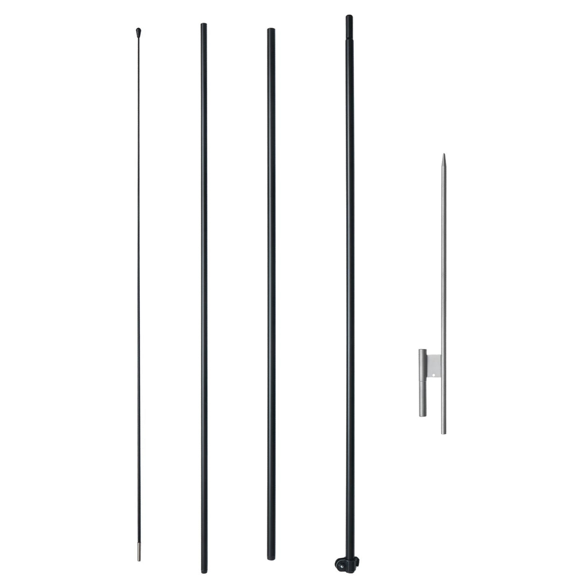 Feather Flag Pole Kit, Swooper Flag Pole Set 16.3 ft, Sign Flag Poles for Business Advertising Flags Outdoor, with A Ground Stake and Carrying Bag (Flag Not Included)