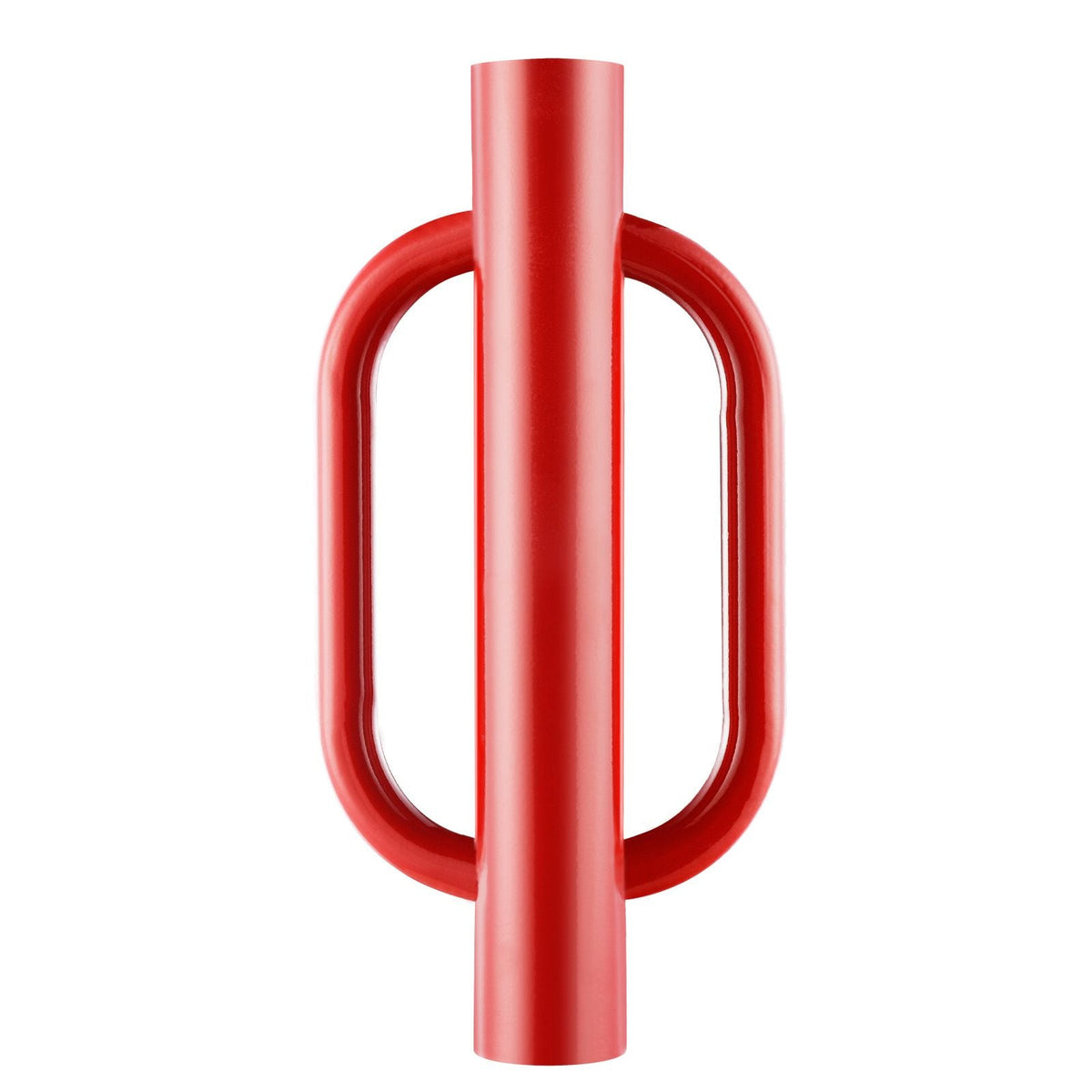 Fence Post Driver with Handles, 4.11 in Inner Diameter T Post Pole Pounder, 22LB Heavy Duty Carbon Steel Hand Post Rammer, Farm Fencing Hole Digger for U Channel, Sign Pole, Wooden Post, Red