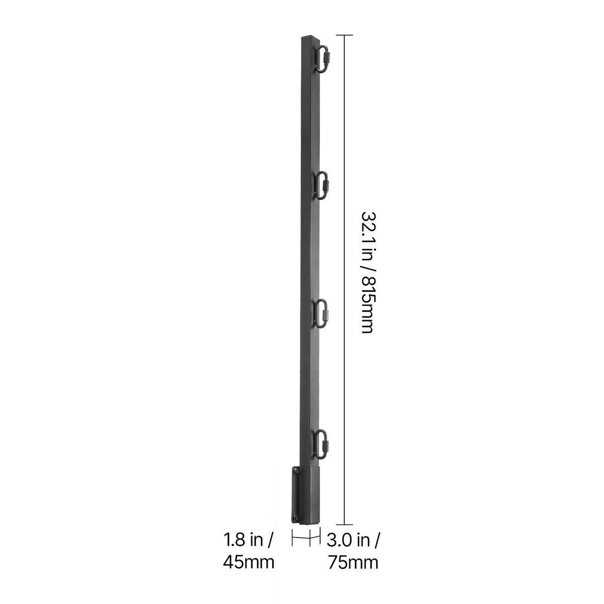 Fence Post Extender, 12 Packs 32.1 in Barbed Wire Arm, Sturdy Steel Fence Height Extender, Flat or Surface Mounted Barbed Wire Extension Arms, Protect Privacy and Prevent Pets Jumping Off