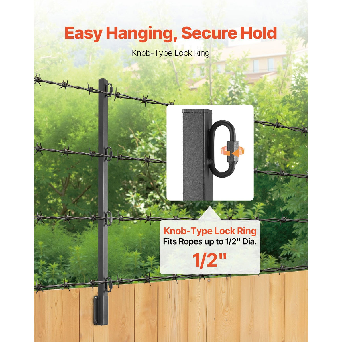 Fence Post Extender, 12 Packs 32.1 in Barbed Wire Arm, Sturdy Steel Fence Height Extender, Flat or Surface Mounted Barbed Wire Extension Arms, Protect Privacy and Prevent Pets Jumping Off