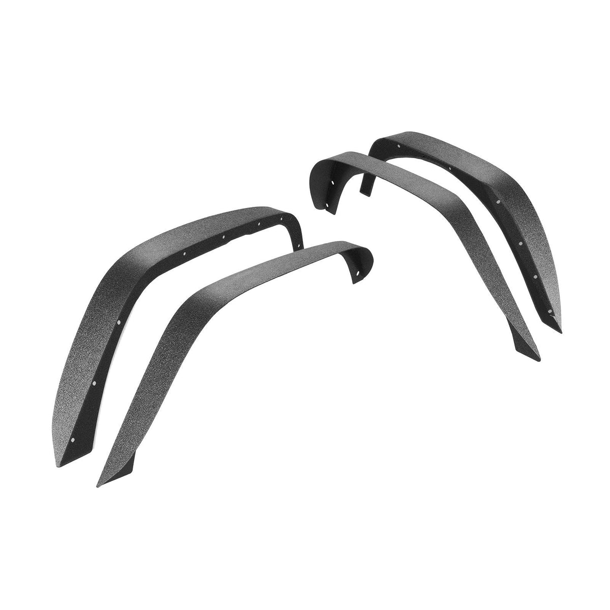 Fender Flare, Front & Rear Fender Flares Compatible with 2007-2018 Jeeps JK/JKU 2/4 Doors, Fine-Textured Black Paintable Off-Road Steel Liner Set, Fenders for Jeep JK, Rust-Resistant Coating