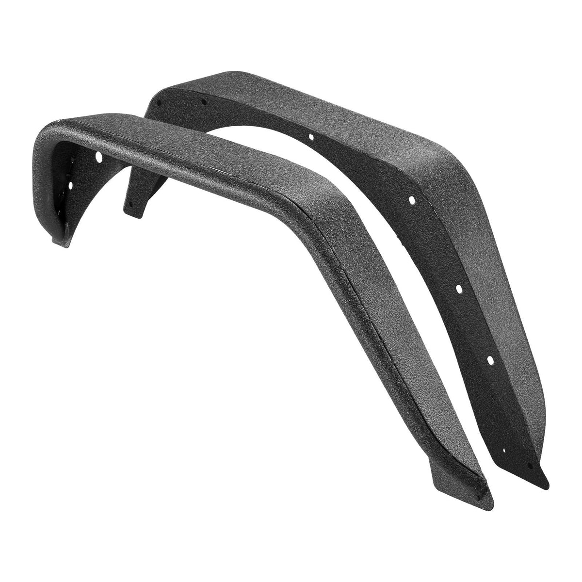 Fender Flare, Front & Rear Jeep Fender Flares Compatible with 2007-2018 Jeep JK/JKU 2/4 Doors, Fine-Textured Black Paintable Off-Road Steel Liner Set, Fenders for Jeep JK, Rust-Resistant Coating