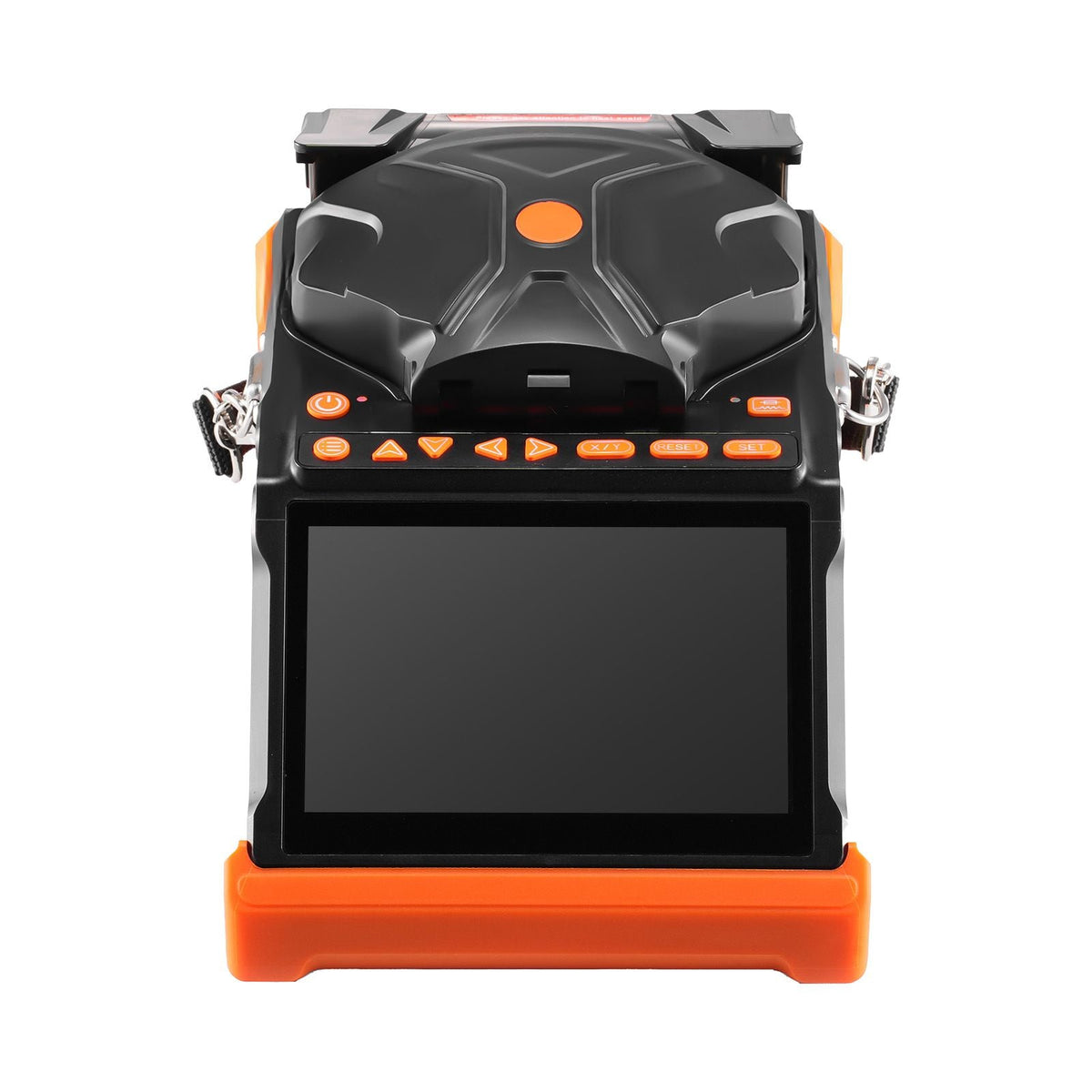 Fiber Fusion Splicer 6 Motors, Core & Clad Alignment Fibers Optic Splicer with 6s Fast Splicing and 13s Heating, 5" Touch Screen, 3 in 1 Fiber Holder, 7800mAh Battery for SM MM DS NZDS Fibers