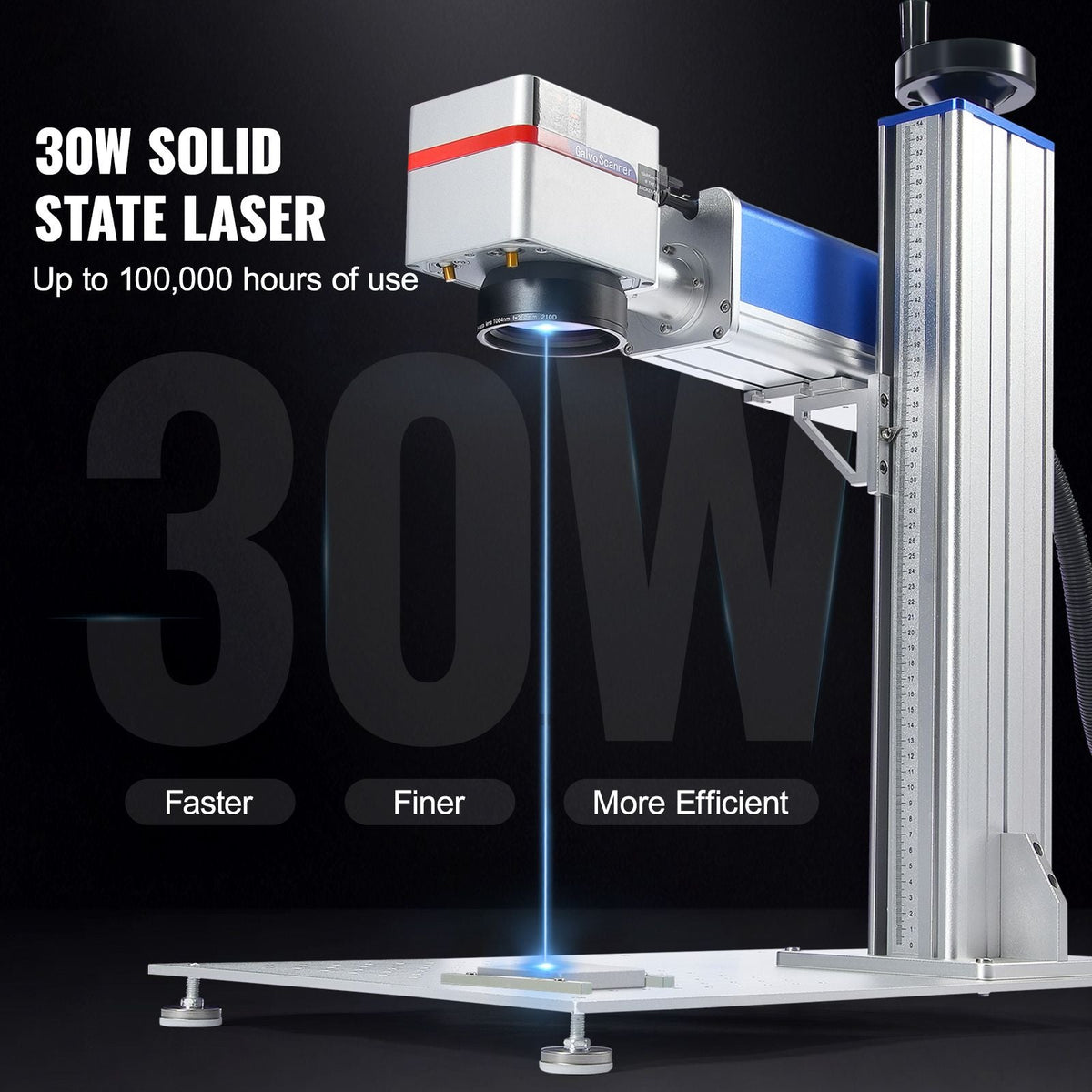 Fiber Laser Marking Machine, 30W Compatible with LightBurn, Fiber Laser Engraving Marking Machine with 5.9" x 5.9" Working Area, Solid State Fiber Laser Engraver for Aluminum Steel Jewelry Gold