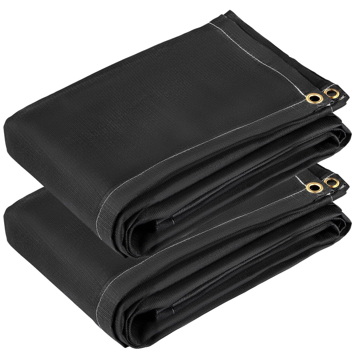 Fire Blankets, 2 Pack Welding Blankets, 6\' x 10\' Fire Suppression Blanket, 1022 Fahrenheit Flame Retardant Blanket, Fiberglass Fire Retardant Blanket with 8 Brass Gromme