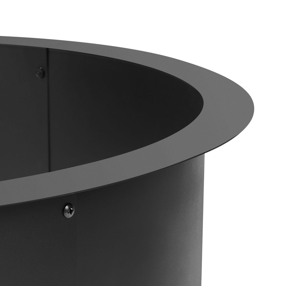Fire Pit Ring, 40-Inch Outer/36-Inch Inner Diameter, 8.5inch Height Fire Pit Insert, Heavy Duty Carbon Steel Liner DIY Campfire Ring above or In-Ground, for Outdoor Camping, Bonfires