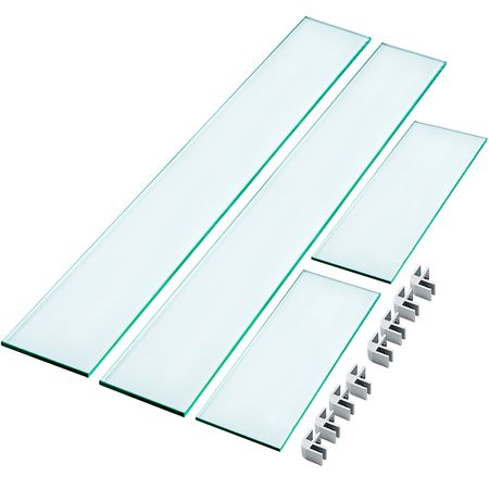 Fire Pit Wind Guard Fire Pit Tempered Glass Wind Guard Fence (29.5 x 13.6 x 4 Inch)