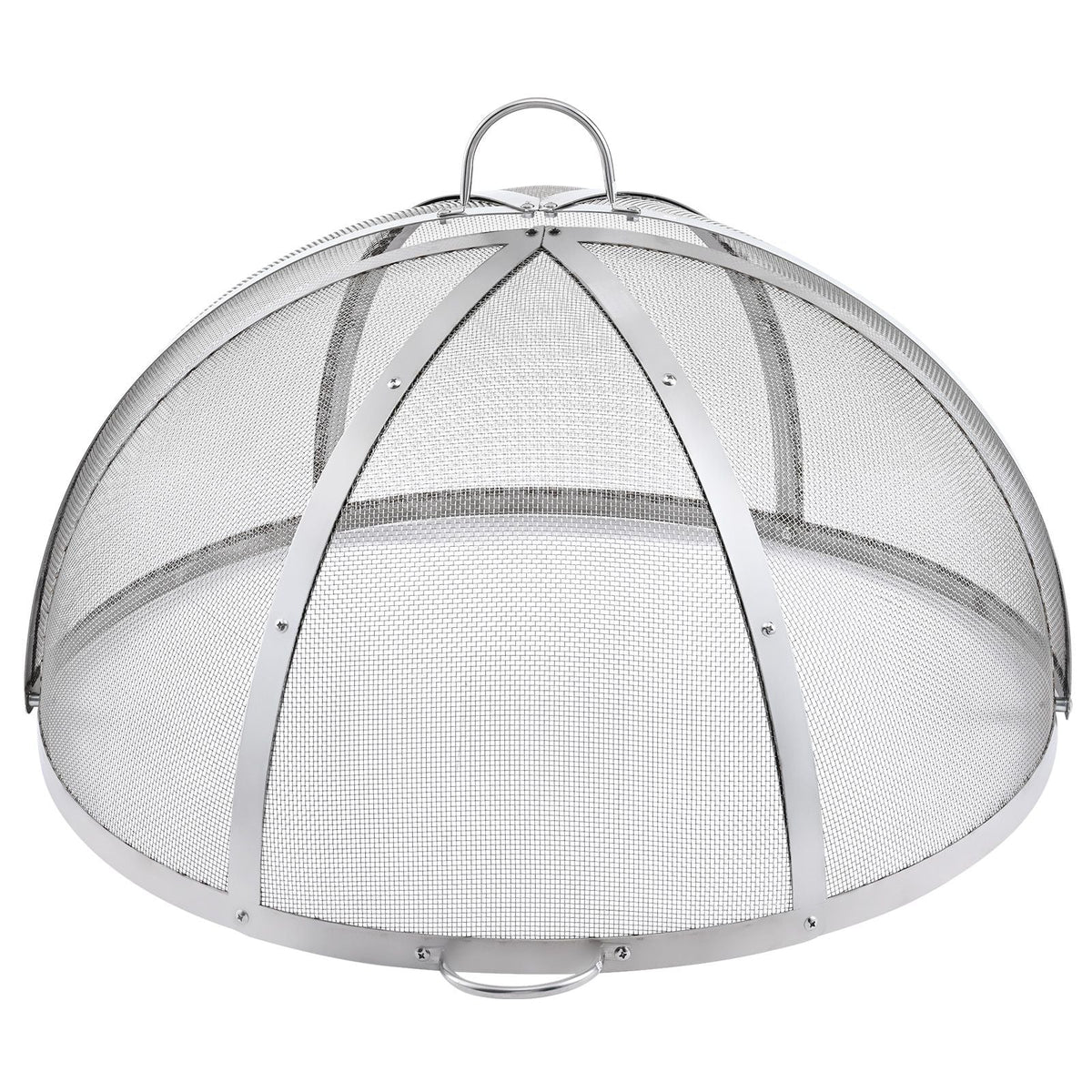 Firepit Spark Screen Lid, 36" Diameter, Outdoor Firepit Ring Cover Round Accessories, Fire Pit Metal Cover, Easy-Opening Stainless Steel Fire Ring Covers for Outdoor Patio Fire Pits Backyard