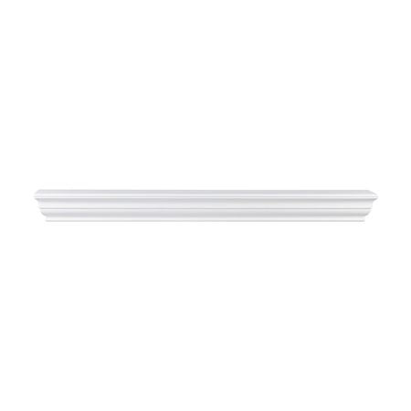Fireplace Mantel, 60" x 8" x 5", 50 lbs Weight Capacity, Natural Wood Mantel for Over Fireplace, Wall Mounted Floating Farmhouse Shelf, Handcrafted Wood Fireplace Mantel for Wall Decor, White