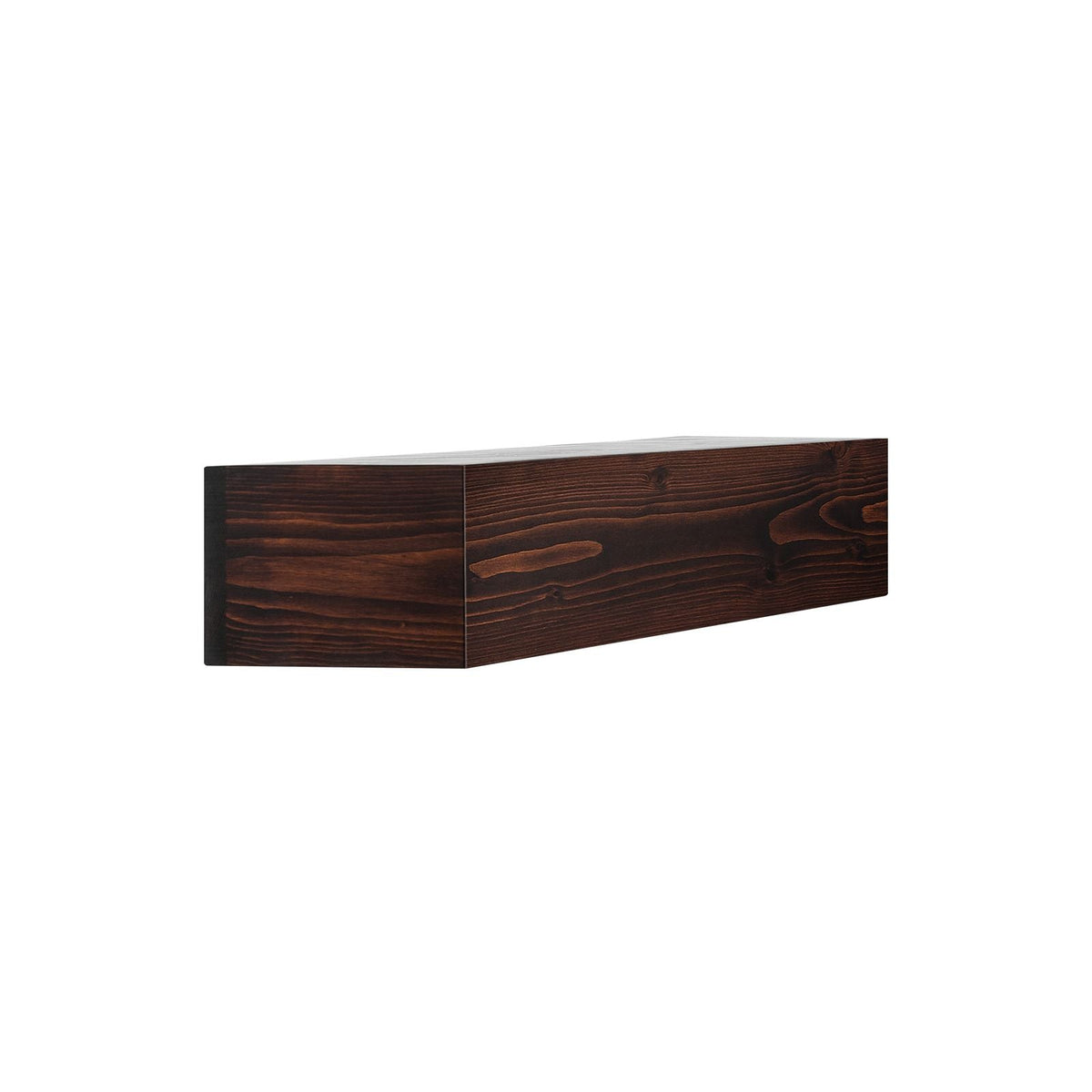 Fireplace Mantel, 60" x 8" x 6", 50 lbs Weight Capacity, Natural Wood Mantel for Over Fireplace, Wall Mounted Floating Farmhouse Shelf, Handcrafted Fireplace Mantel for Wall Decor, Rustic Brown