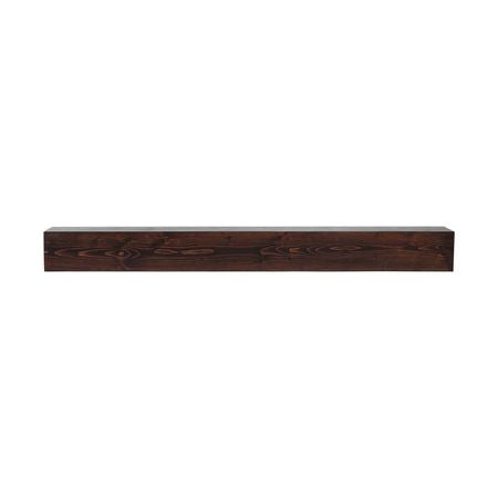 Fireplace Mantel, 60" x 8" x 6", 50 lbs Weight Capacity, Natural Wood Mantel for Over Fireplace, Wall Mounted Floating Farmhouse Shelf, Handcrafted Fireplace Mantel for Wall Decor, Rustic Brown