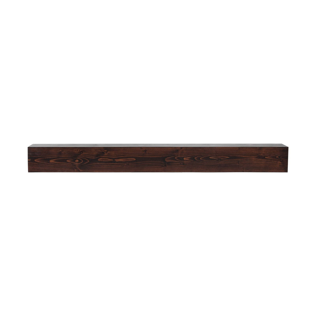 Fireplace Mantel, 60" x 8" x 6", 50 lbs Weight Capacity, Natural Wood Mantel for Over Fireplace, Wall Mounted Floating Farmhouse Shelf, Handcrafted Fireplace Mantel for Wall Decor, Rustic Brown