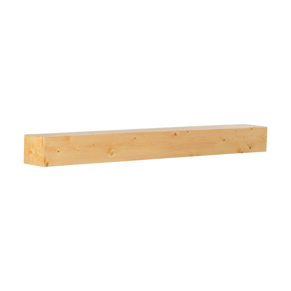 Fireplace Mantel, 60" x 8" x 6", 50 lbs Weight Capacity, Natural Wood Mantel for Over Fireplace, Wall Mounted Floating Farmhouse Shelf, Handcrafted Wood Mantel for Wall Decor, Rustic Natural