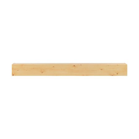 Fireplace Mantel, 60" x 8" x 6", 50 lbs Weight Capacity, Natural Wood Mantel for Over Fireplace, Wall Mounted Floating Farmhouse Shelf, Handcrafted Wood Mantel for Wall Decor, Rustic Natural