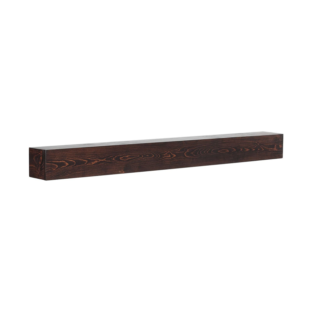 Fireplace Mantel, 72" x 8" x 5", 50 lbs Weight Capacity, Natural Wood Mantel for Over Fireplace, Wall Mounted Floating Farmhouse Shelf, Handcrafted Fireplace Mantel for Wall Decor, Rustic Brown