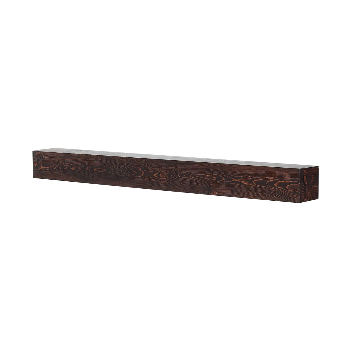 Fireplace Mantel, 72" x 8" x 5", 50 lbs Weight Capacity, Natural Wood Mantel for Over Fireplace, Wall Mounted Floating Farmhouse Shelf, Handcrafted Fireplace Mantel for Wall Decor, Rustic Brown