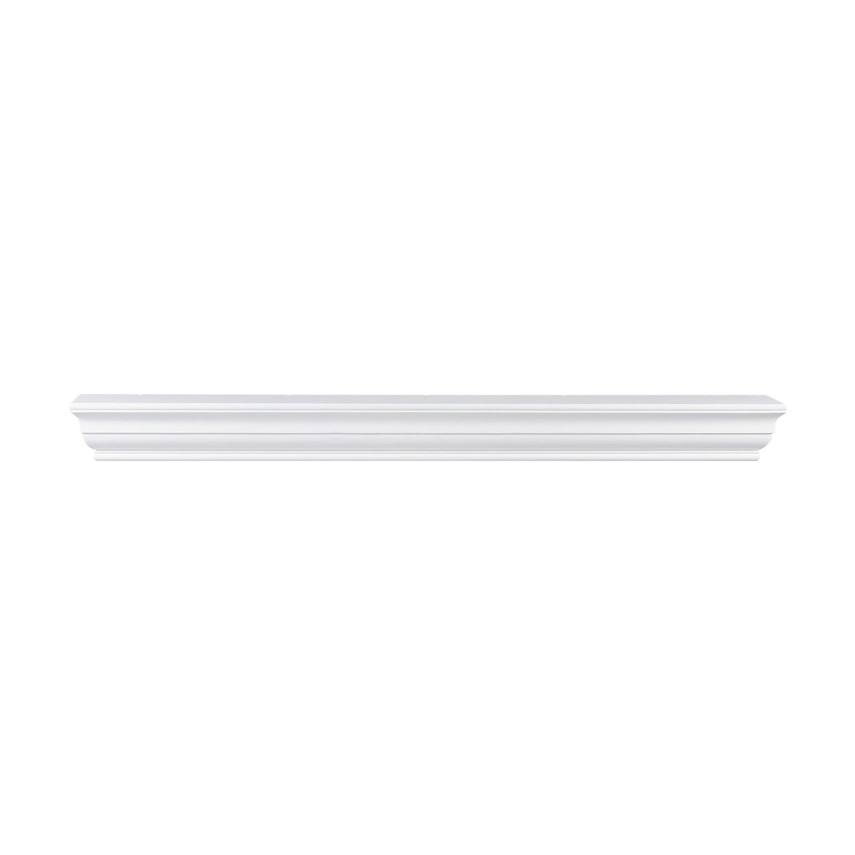 Fireplace Mantel, 72" x 8" x 5", 50 lbs Weight Capacity, Natural Wood Mantel for Over Fireplace, Wall Mounted Floating Farmhouse Shelf, Handcrafted Wood Fireplace Mantel for Wall Decor, White